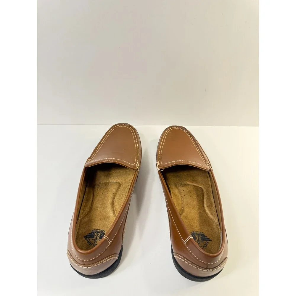 DOCKERS Mens Catalina Leather Casual Loafer Shoe, Saddle Tan, 10.5 Wide